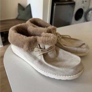 Hey Dude Cozy Fur-Lined Slip-On Shoes